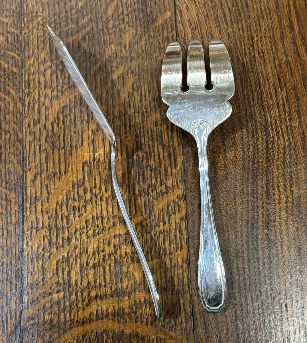 Silver-plated fish serving cutlery