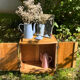 Two-door wooden bedside table
