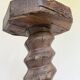 Pair of pedestal columns with oak pressing screws, 1900