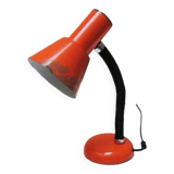 Old orange enameled sheet metal lamp