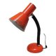Old orange enameled sheet metal lamp