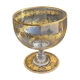 Coupe en verre à décor de vigne dorée