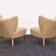 Ensemble canapé et fauteuil cocktail suédois, années 1950 – Dossier courbé