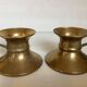 Pair of rat cave candlesticks with tulip base in bronze.