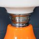 Vintage 20thc italian white & orange glass table lamp c.1970
