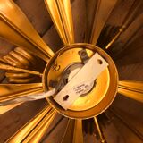 Vintage gold metal flower wall light