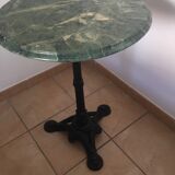 Green marble bistro table