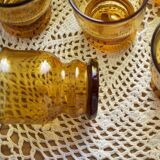 Ensemble de 6 verres ambré vintage pernod