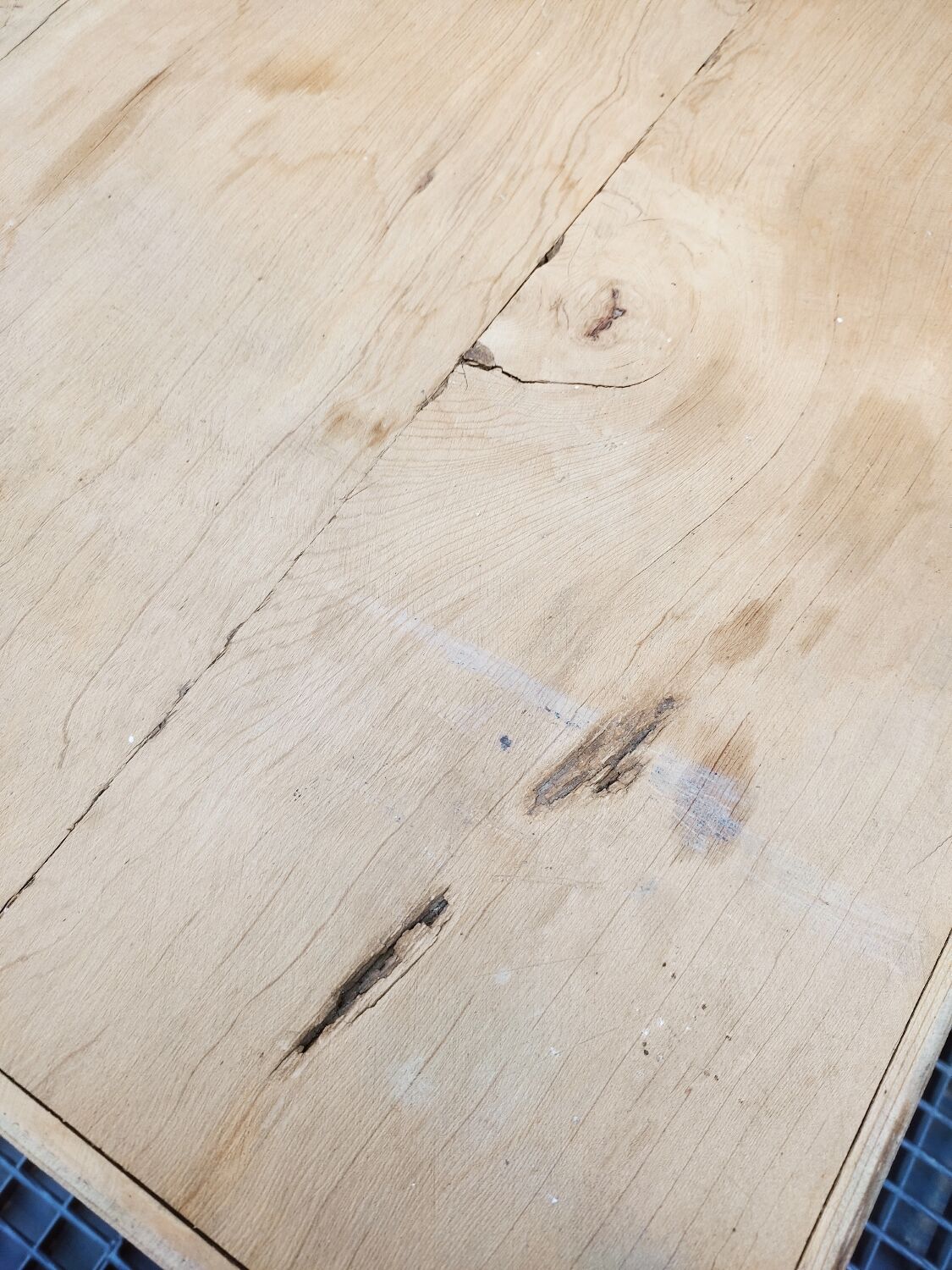 Raw wood coffee table