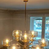 Extremely rare - 9-light chandelier, 1970s - Vintage