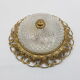 Golden mount and glass globe ceiling light
