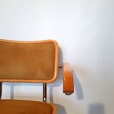 Pair of B64 chairs in leather crust by Marcel Breuer