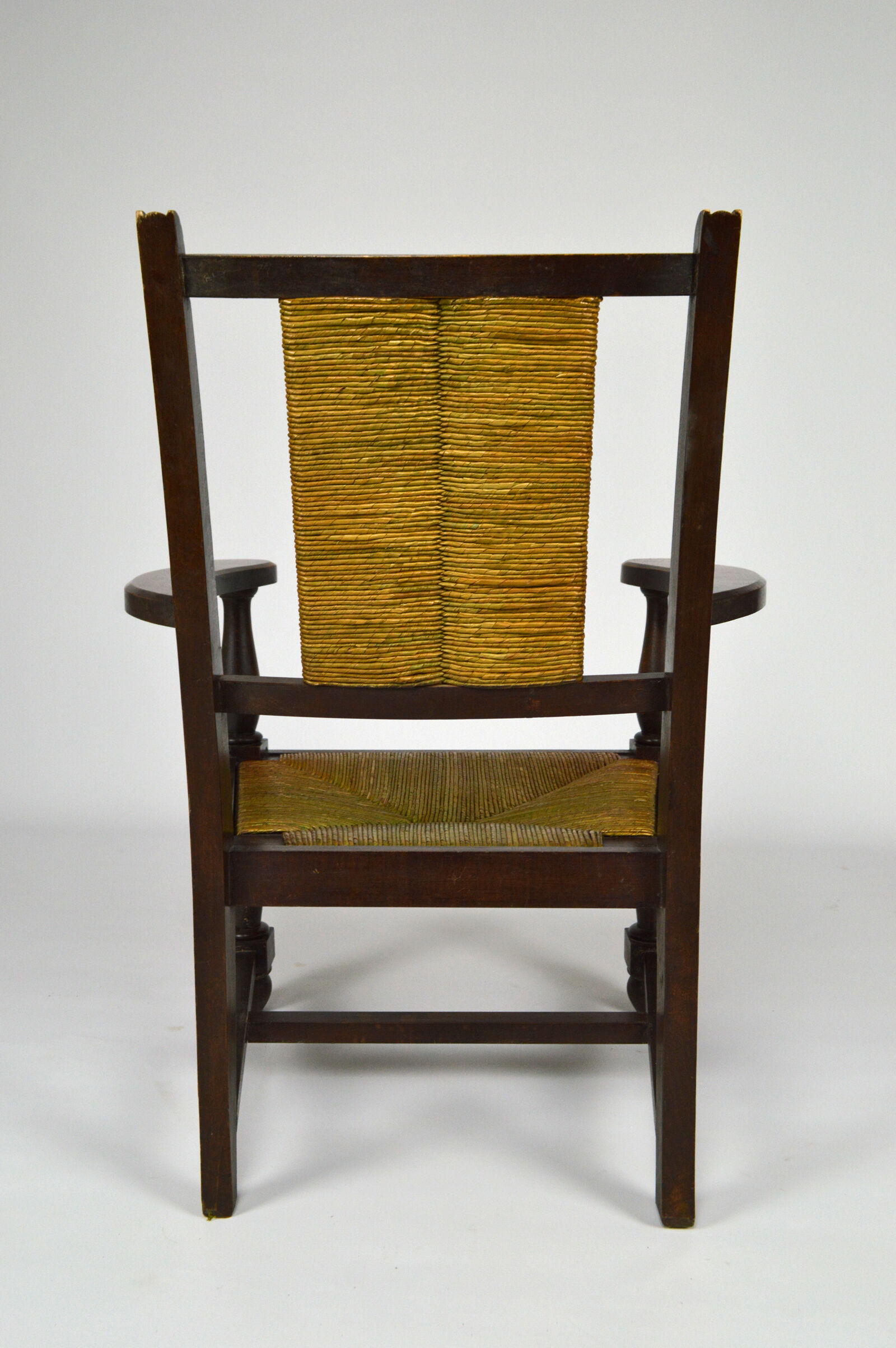 Art deco modernist armchair in dark beech