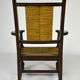 Art deco modernist armchair in dark beech