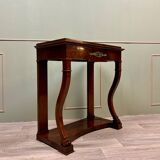 Console in flamed mahogany from empire 19th century