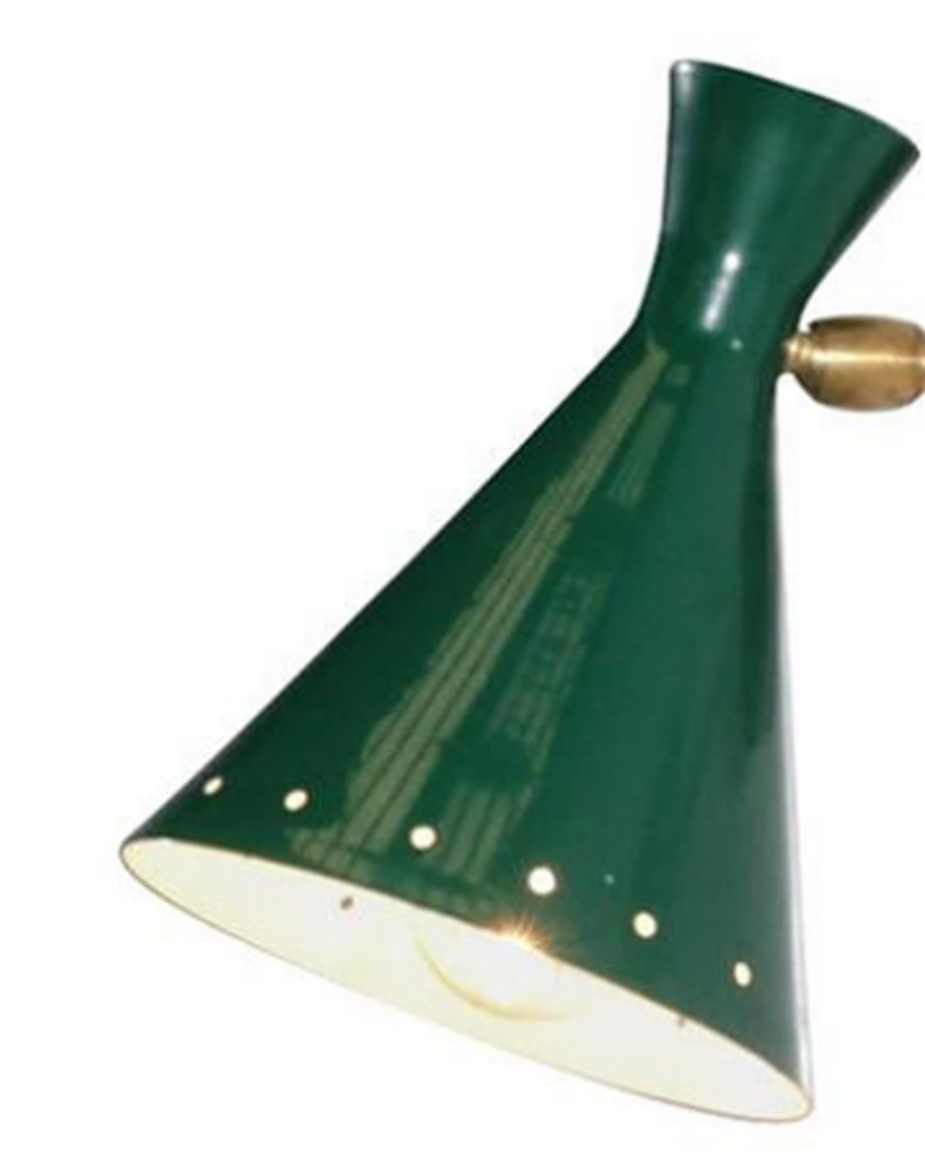 Italian wall lamp cocotte vert