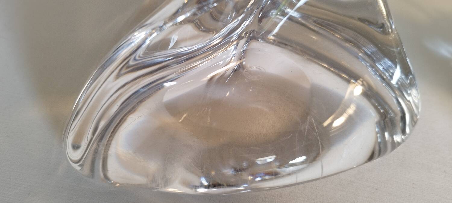 2 Lorraine crystal lamp bases