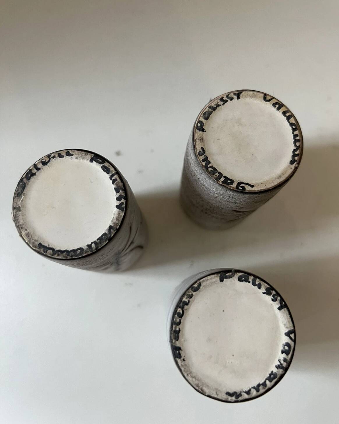 Verres à pastis Henri Cimal galerie Palissy Vallauris