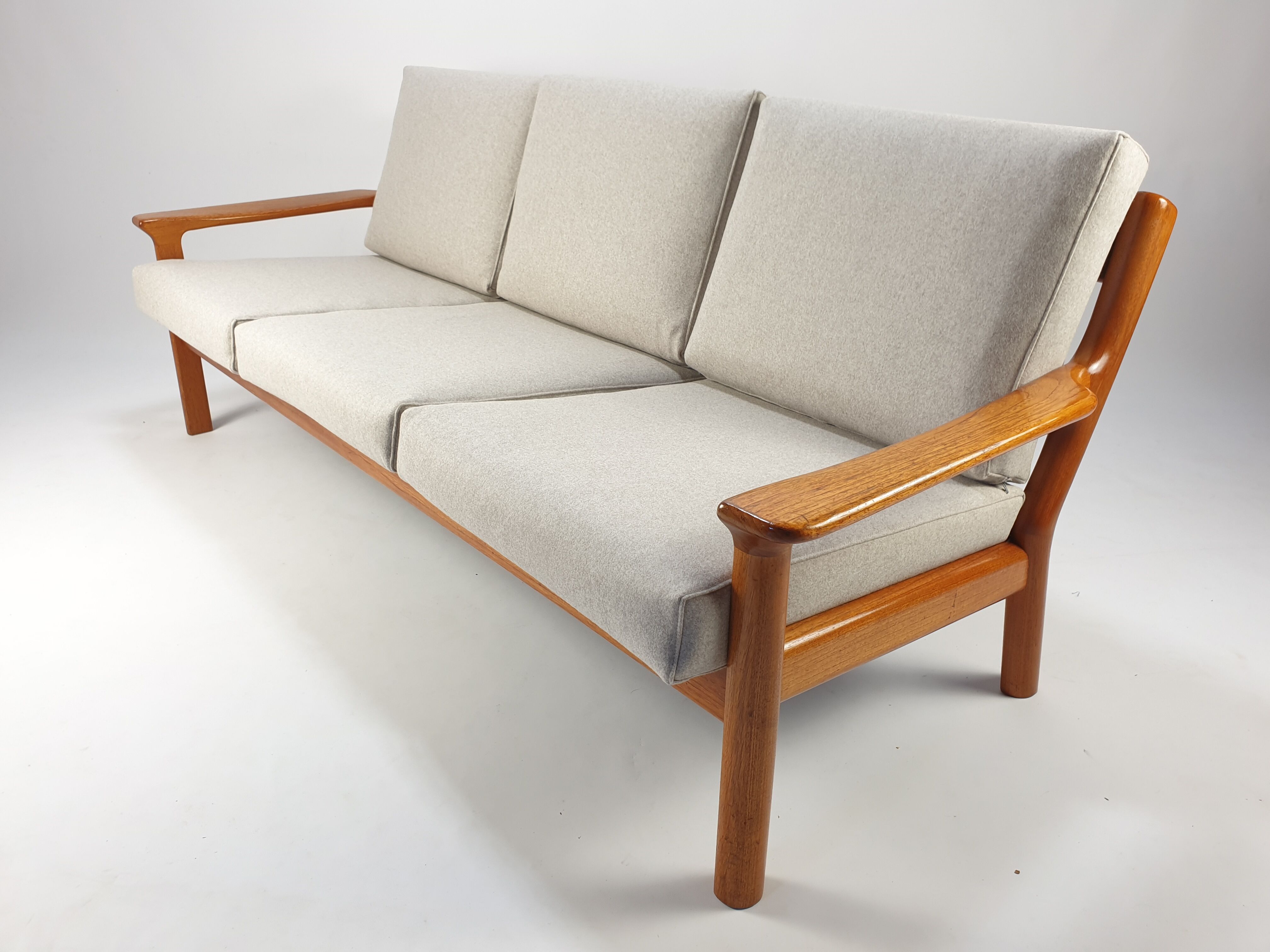 Teak 3-Seater Sofa by Juul Kristensen for Glostrup, 1970s