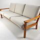 Three-seater teak sofa by Juul Kristensen for Glostrup, 1970s.