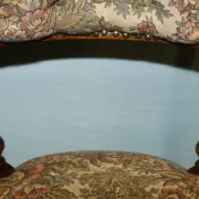 Antique Victorian Nursing Chair in Tapestry with Floral Decoration