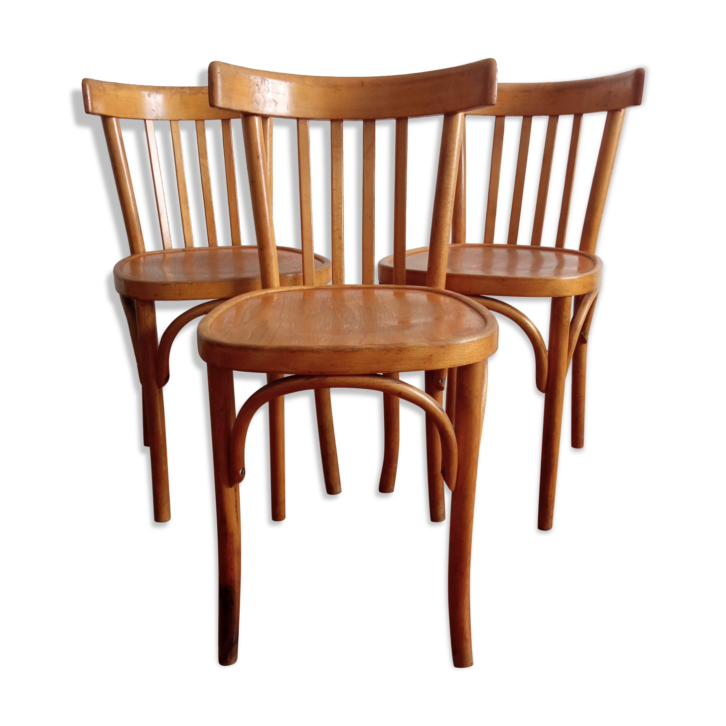 Trio de chaises bistrot vintage
