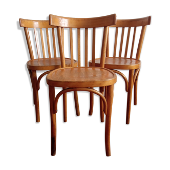 Trio of vintage bistro chairs