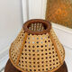 Vintage rattan caned lamp