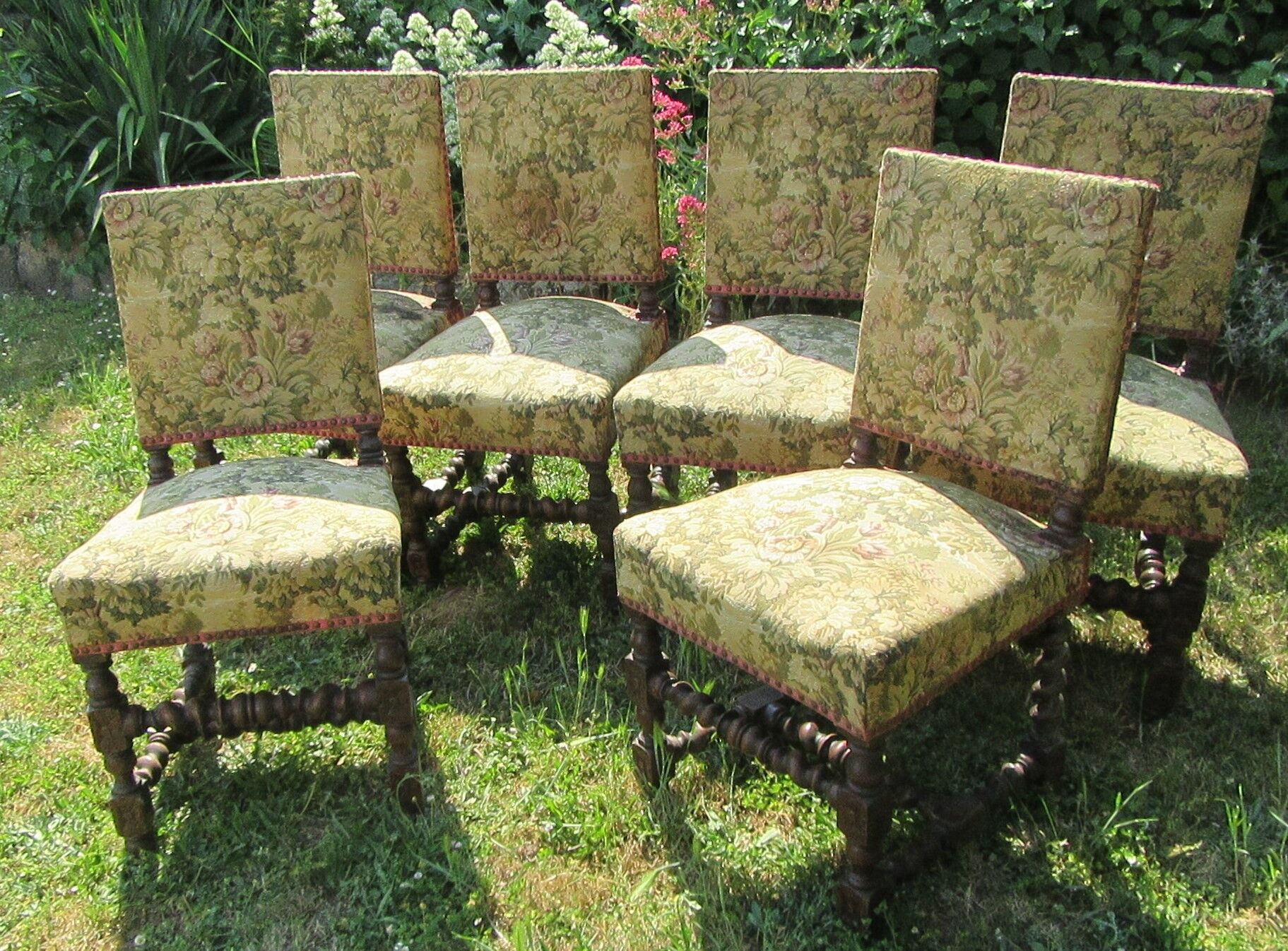 6 louis xiii style chairs