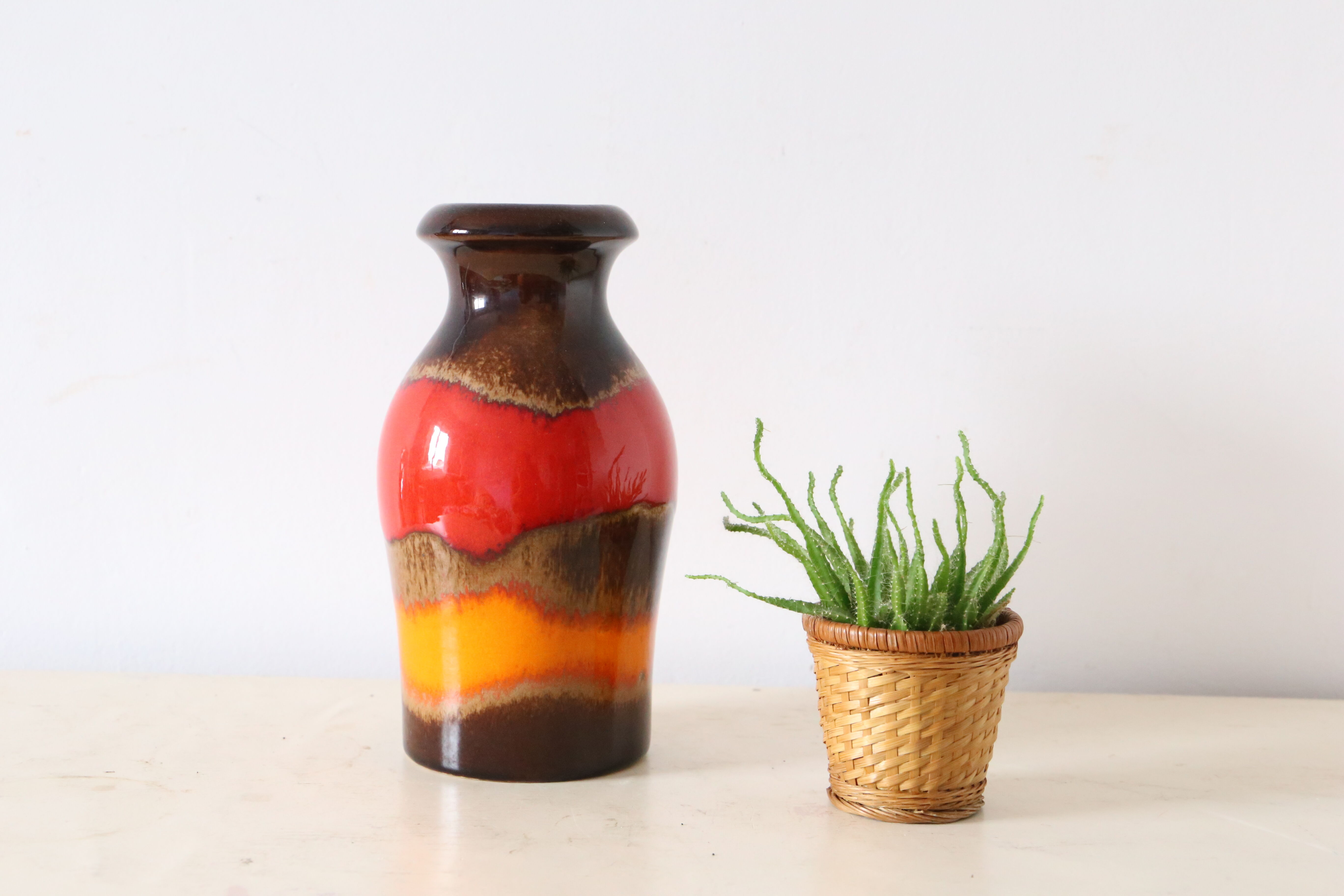 Vase en céramique allemande, Scheurich, west germany, 1960, vintage