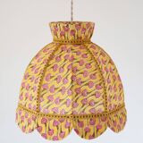 Printed textile suspension, dome shape with small crown