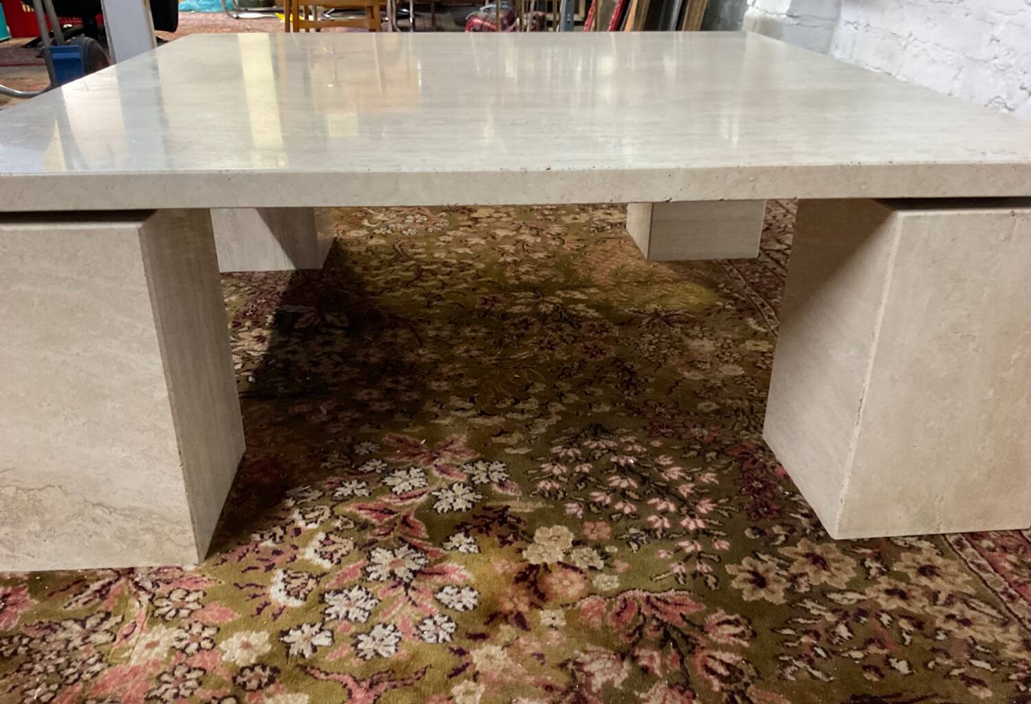 Travertine coffee table from the 70s