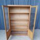 Vintage display bookcase in light oak