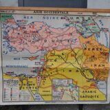 Carte d'école ancienne de l'Asie
