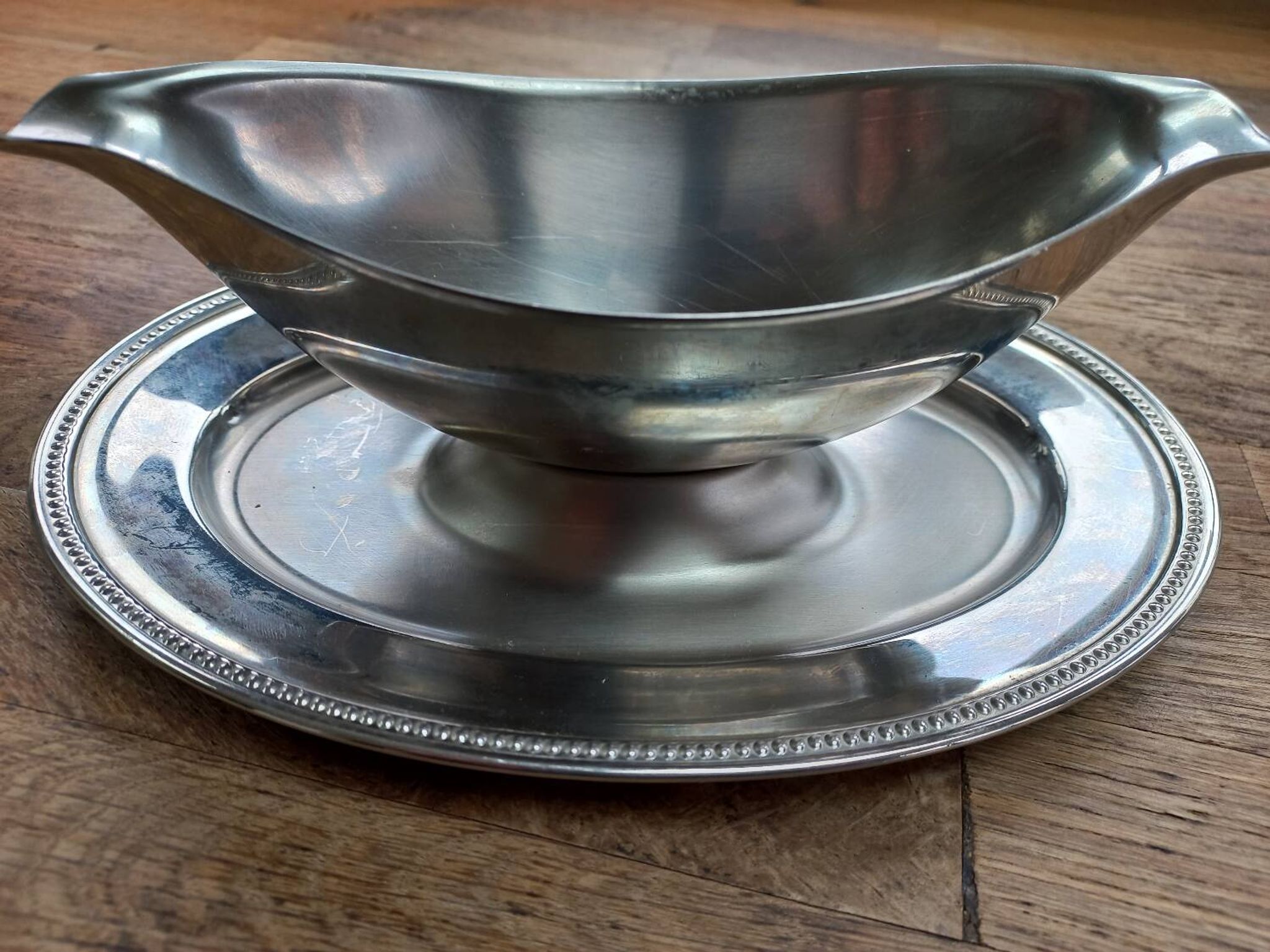 Guy Degrenne stainless steel sauce boat