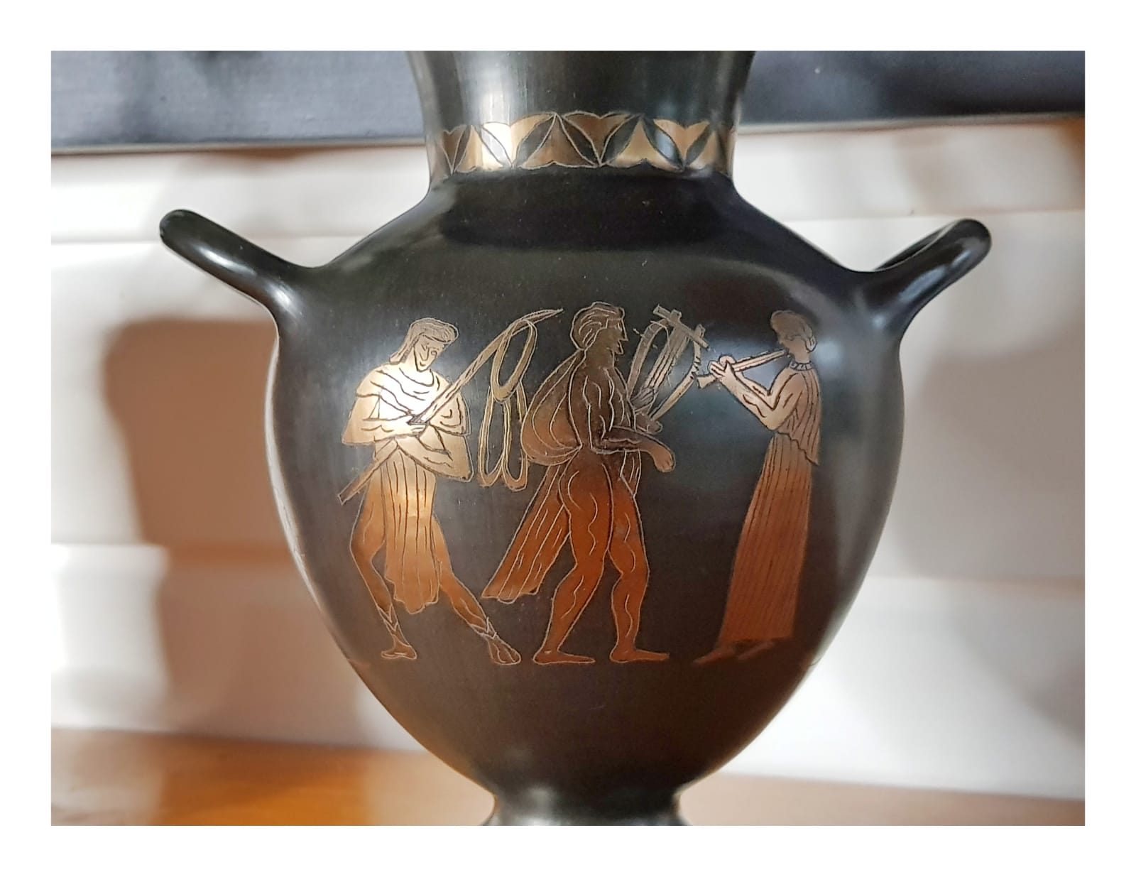 Italian artisanal reproduction Etruscan bucchero vase