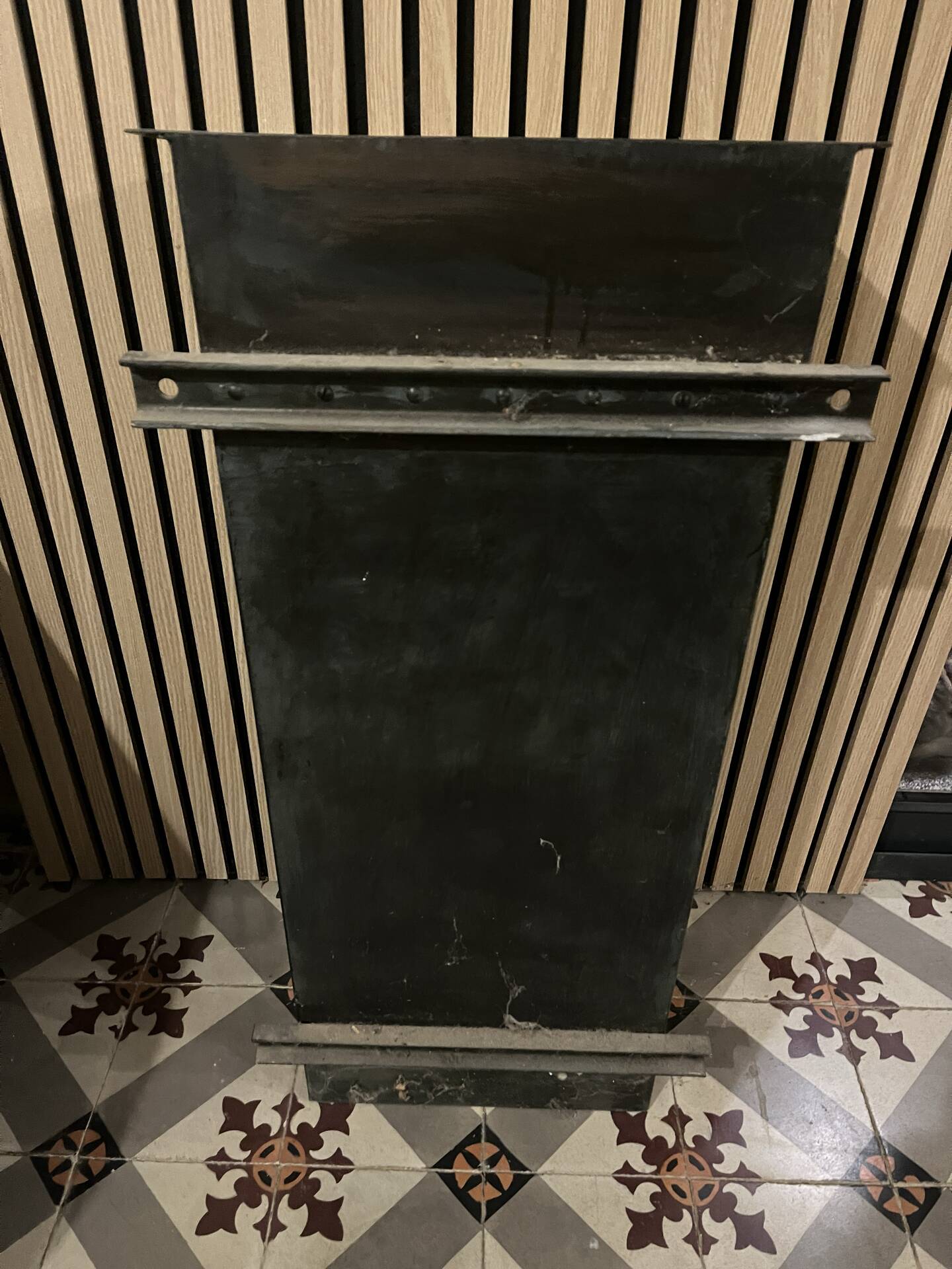 Old industrial metal cabinet – vintage workshop furniture