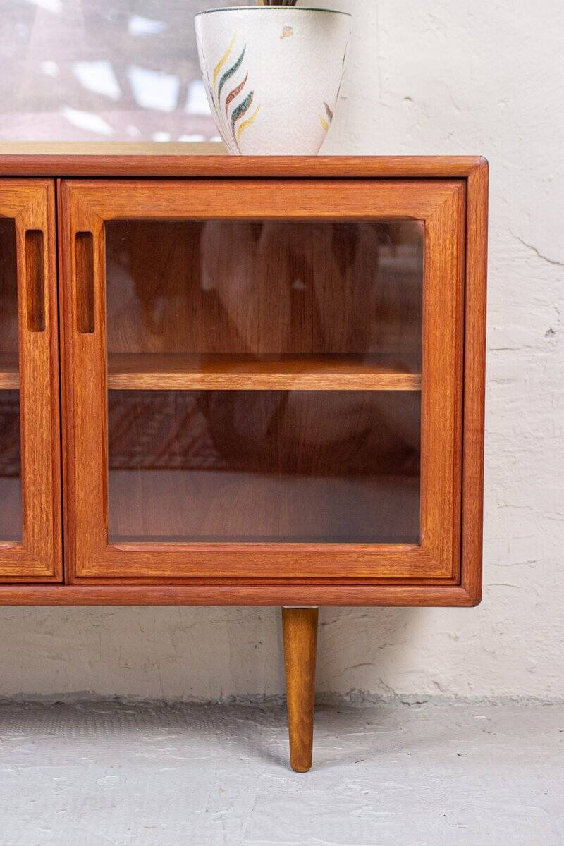 Vintage Teak Display Cabinet, Denmark, 1980s