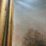 Pendant of 2xhst painting (19th/20th century) barbizon era "animated landscape"