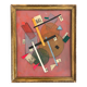 1940 French Constructivist Painting  Oil on Panel Avant Garde Modernist Art