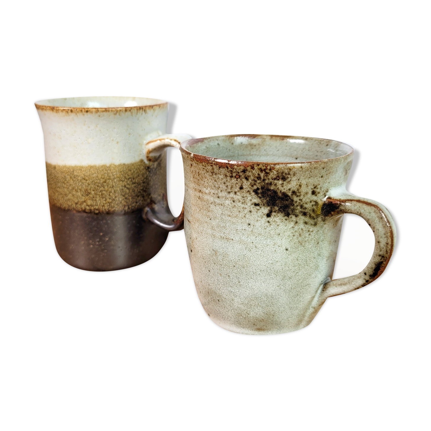 Duo enamelled ceramic mugs