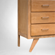 Commode  pieds compas bois brut 1950