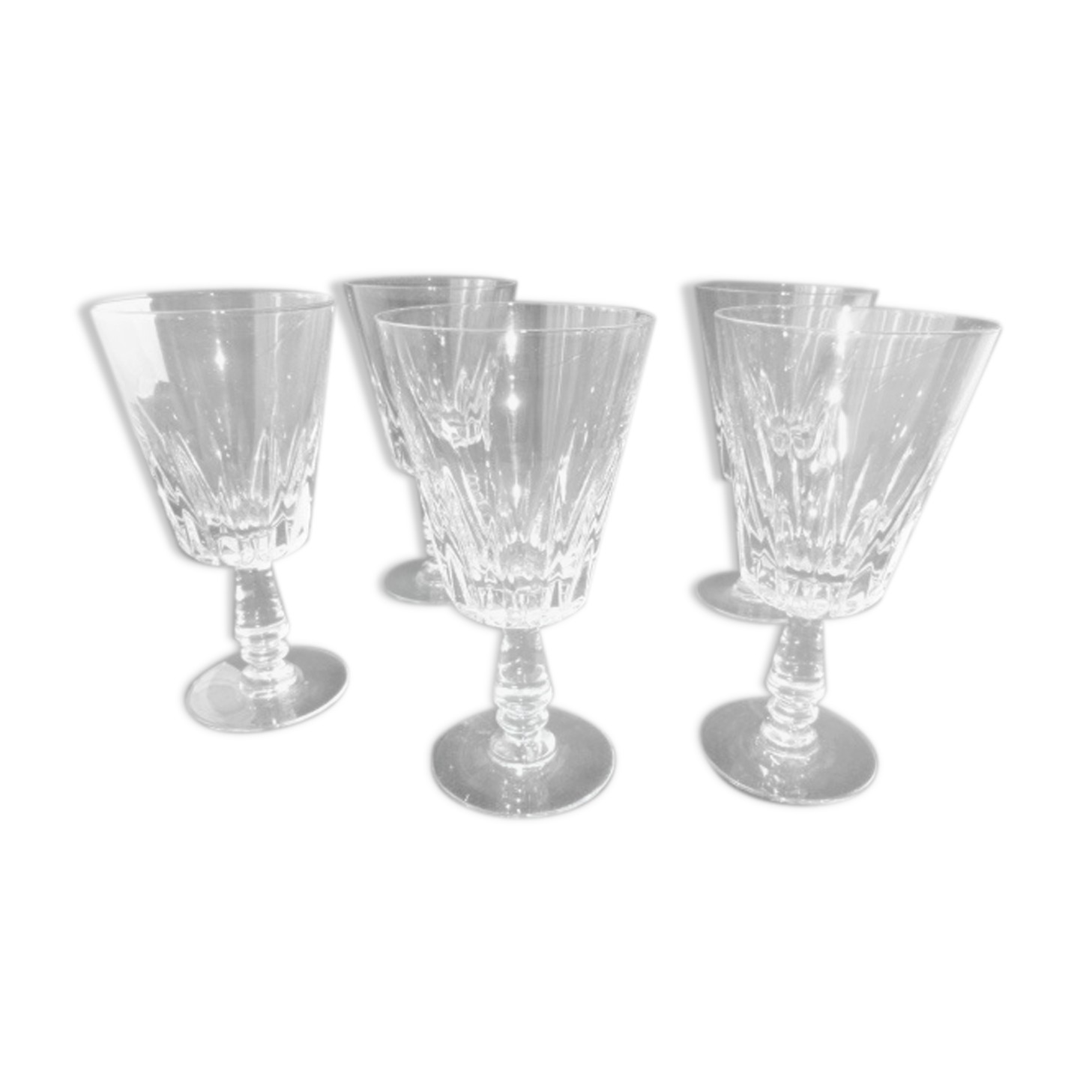 Set of 5 water glasses or large glass wine glasses