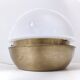 Space Age White Opaline Murano Glass and Brass Table Lamp, Italy