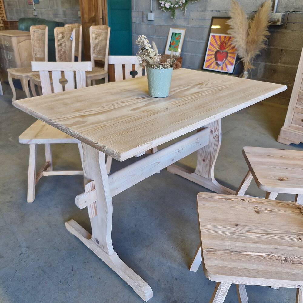Solid pine table and chairs set