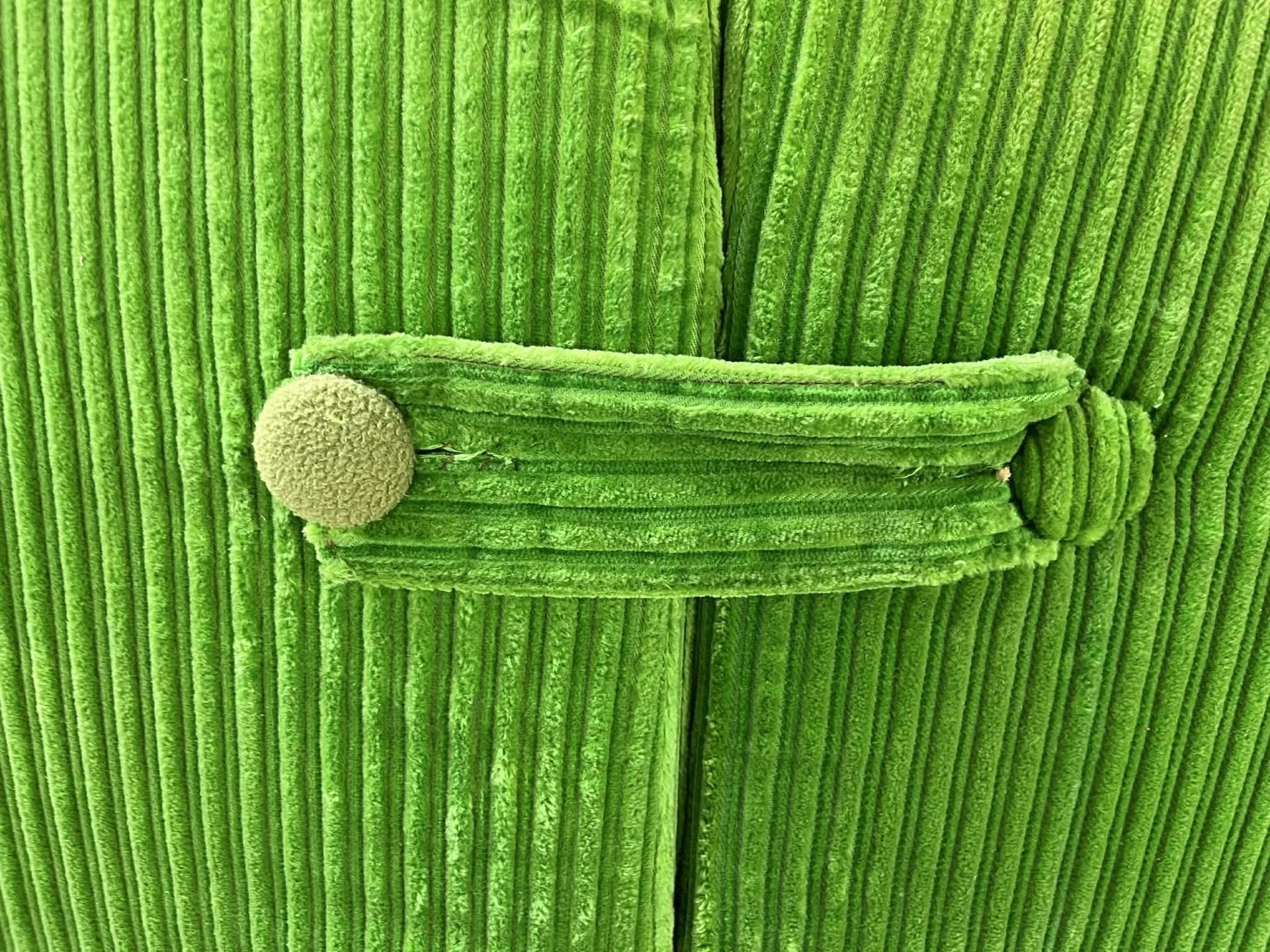 Modular green velvet corner sofa, 1970s