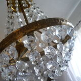 Balloon chandelier grapevines glass & brass 1 fire