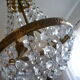 Balloon chandelier grapevines glass & brass 1 fire