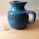 Blue ceramic pitcher Emile Masson Vallauris