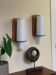Appliques murales scandinave vintage teck et opalines
